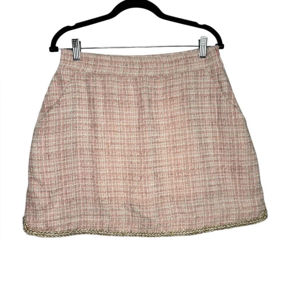 SSYS The Label Boutique Coquette Paige Tweed Pink Mini Skort Size Medium